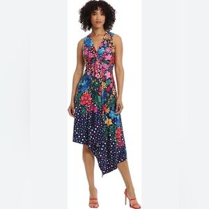 Maggy London Asymmetrical Dress - floral print